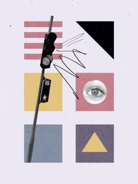 Business Concept Creative Art Collage Poster Posteri Modern Desen Arkaplan Kopyalama Arkaplanı 