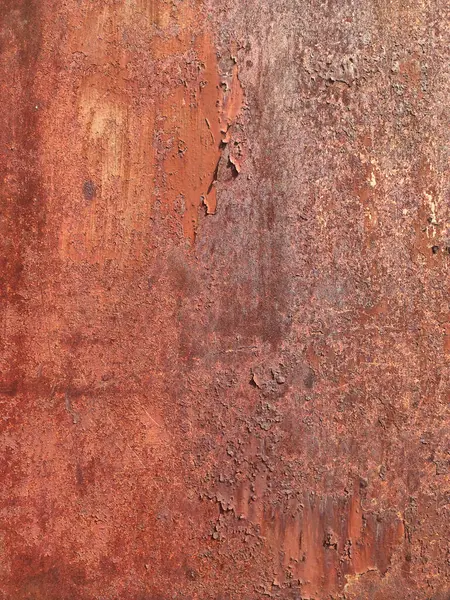 锈蚀和氧化背景 卷曲生锈的金属纹理背景 氧化铁板墙高分辨率图像 — 图库照片