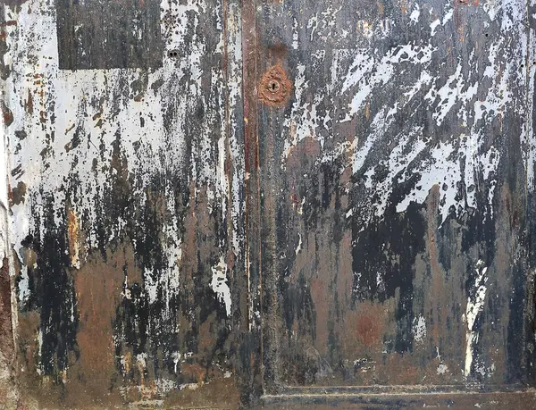 Коррозионный Металлический Фон Rust Blue Painted Metal Wall Ржавый Металлический — стоковое фото