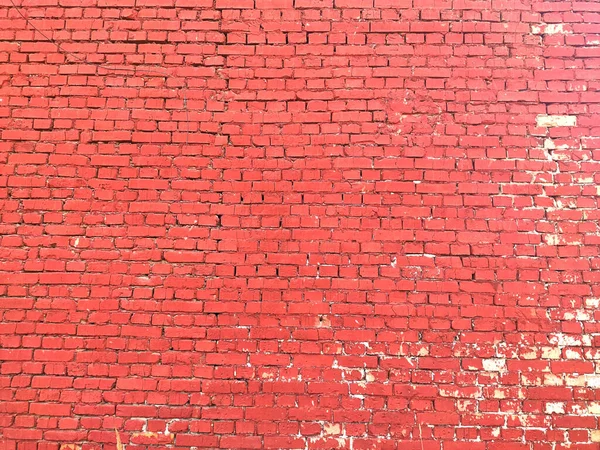 Colorful Red Brick Wall House Texture Red Stone Blocks Close — Stock Photo, Image