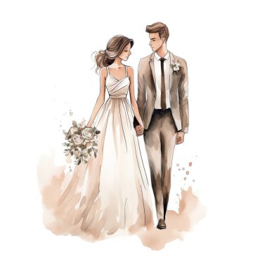 formal wear, clothing, dress, fashion, gown, wedding, wedding gown, art, person, drawing, adult, bridegroom, male, man, figurine, book, comics, publication, suit, textile, pantsuit, occasion, human being, event, environment, object, technology, cerem clipart