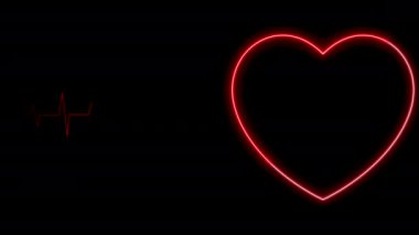 Kalp atışı ve yeşil ekran versiyonu ile neon tarzı Sevgililer Günü animasyonunuz kutlu olsun Sevgililer Günü için mükemmel. 4k video metin canlandırması.