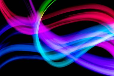 Soyut renkli düzensiz satır arkaplanı. Uzun pozlama. Hafif resim fotoğrafçılığı.