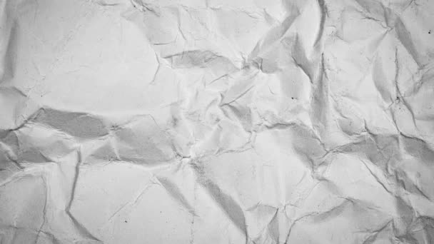 Hareket Animasyonlu Kağıt Dokuyu Durdur Kırışmış Beyaz Kağıt Döngüsü Canlandırması — Stok video