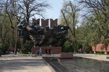 Almaty, Kazakistan, 8 Nisan 2023 28 Ponfilov Anıtı