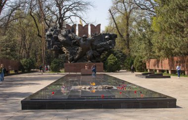Almaty, Kazakistan 8 Nisan 2023 28 Ponfilo Anıtı