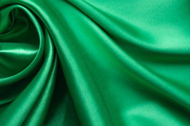 dalga yeşil saten kumaş, arka plan, dikiş