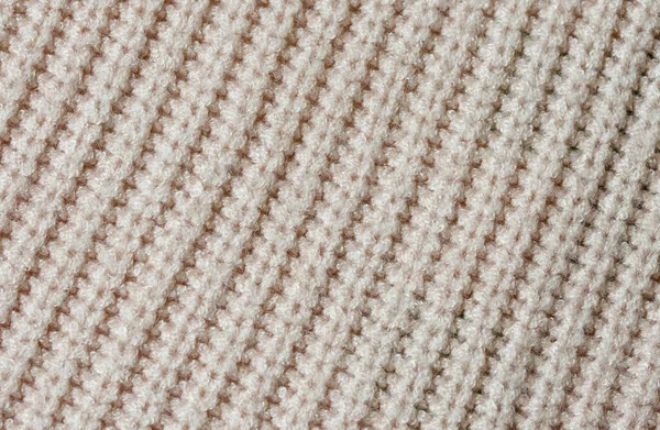 ベージュ糸の編まれた質 — ストック写真