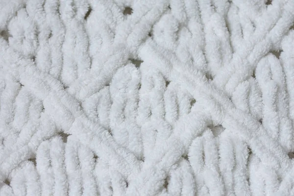 白い糸から編まれたパターン ロンボス — ストック写真