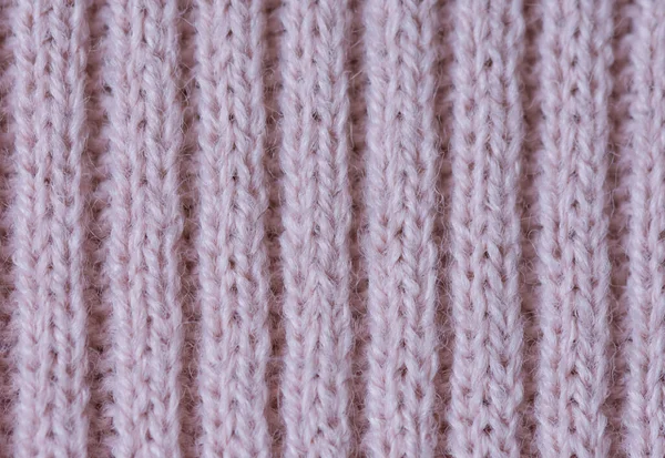 Gebreide Roze Wollen Ondergrond Gebreide Textuur — Stockfoto