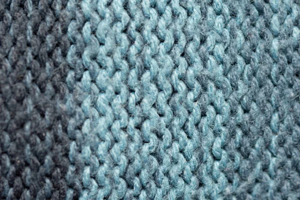 Blue Background Knitted Fabric Texture Closeup — Stock Photo, Image