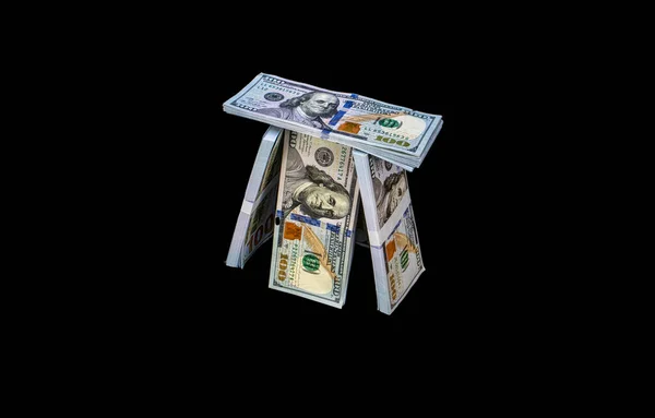 Amerikan Doları Banknot Yapılmış — Stok fotoğraf