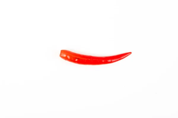 Czerwona Papryka Chili Izolowana Białym Tle — Zdjęcie stockowe