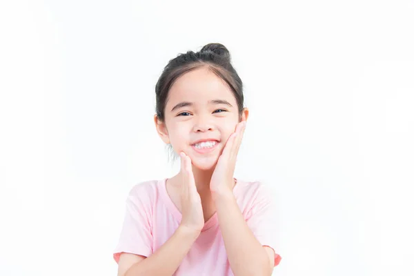 child girl Asia face skin care