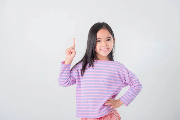 Bild Von Asiatischen Kind Posiert Auf Weißem Hintergrund Stockbild