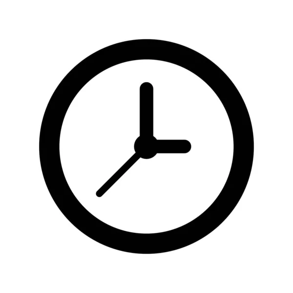 Relógio Facial Vector Flat Relógio Face Vector Isolado Clássico Moderno — Vetor de Stock
