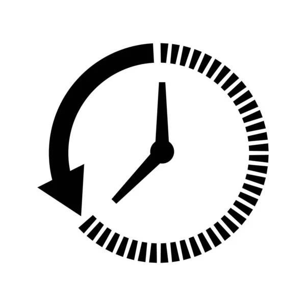 Face Clock Vector Lapos Óra Arc Vektor Elszigetelt Klasszikus Modern — Stock Vector
