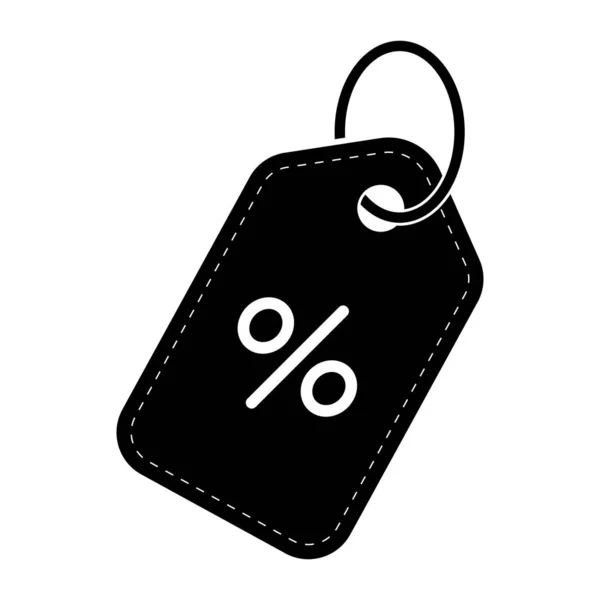 Discount Icon Percentage Icon Shopping Tags Outline Black Discount Label — Stockvektor