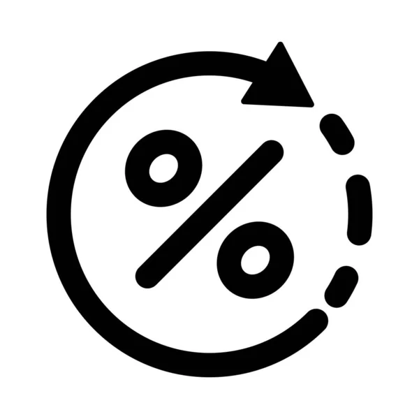 Discount Icon Percentage Icon Shopping Tags Outline Black Discount Label — Stockvektor