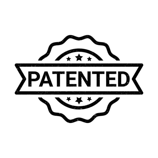 Patented Stamp, Patented Badge, Rubber Stamp, Patent Approved Label, Certified Icon, Logo, Retro, Vintage, Patent Applied Icon, Intellectual Property Vector Illustration With Grunge Texture