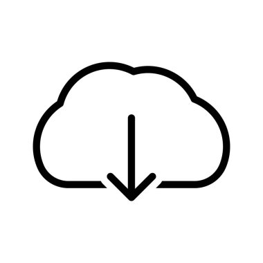 Simge İndir, İndir, Mobil Uygulama için Sembol İndir ve Web Sitesi, Kullanıcı Arayüzü Simgesi Tasarım Elemanı İllüstrasyonu