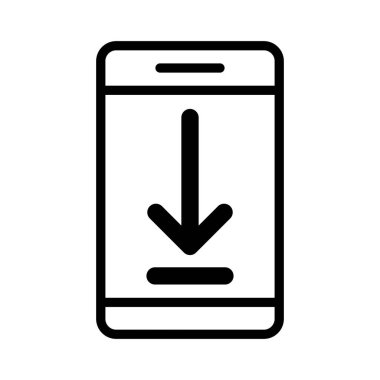 Simge İndir, İndir, Mobil Uygulama için Sembol İndir ve Web Sitesi, Kullanıcı Arayüzü Simgesi Tasarım Elemanı İllüstrasyonu