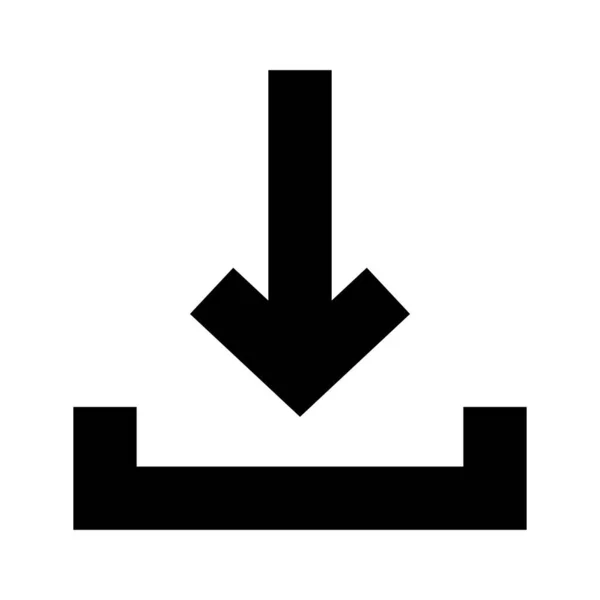 Ikona Stažení Tlačítko Stažení Symbol Stažení Pro Mobilní Aplikaci Webové — Stockový vektor