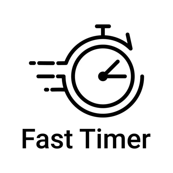 快速时钟矢量图标 快速服务图标 快速和快速工作面时钟 带计时器的快速传递符号向量 时间管理系统 及时服务 截止日期概念业务思想元素 — 图库矢量图片