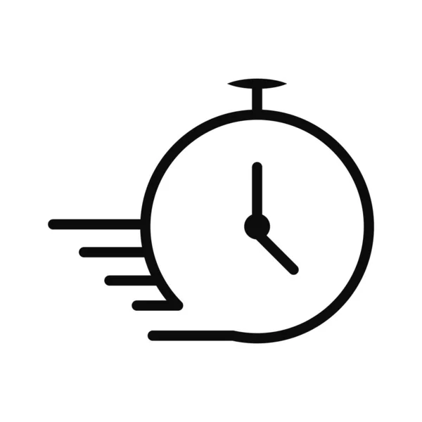 Fast Clock Vector Icon Fast Service Icon Quick Speedy Face — Stock Vector