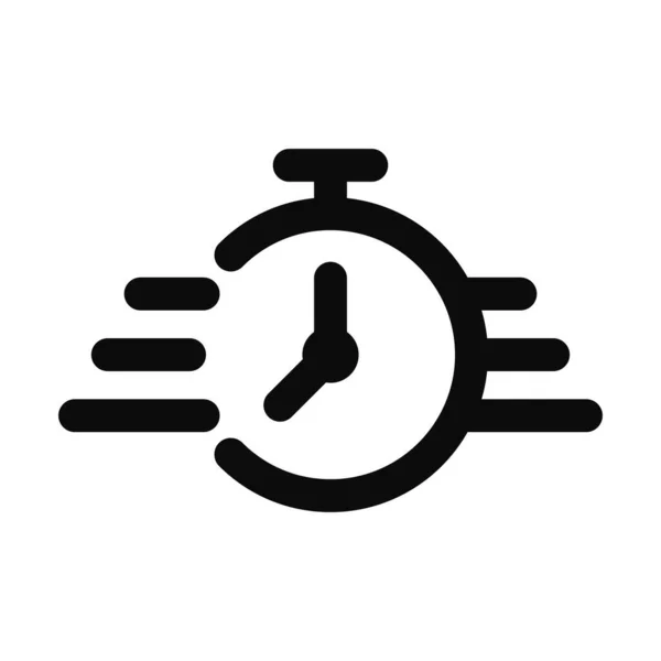 Icône Vectorielle Horloge Rapide Icône Service Rapide Horloge Faciale Rapide — Image vectorielle