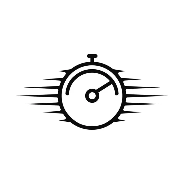Icono Vectores Reloj Rápido Icono Servicio Rápido Reloj Facial Rápido — Vector de stock