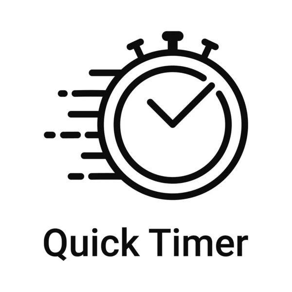 快速时钟矢量图标 快速服务图标 快速和快速工作面时钟 带计时器的快速传递符号向量 时间管理系统 及时服务 截止日期概念业务思想元素 — 图库矢量图片