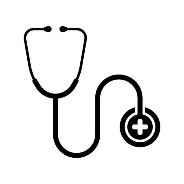 Ilustracja Wektora Stetoskopu Logo Lekarza Stetoskop Ilustracja Izolowana Białym Tle — Wektor stockowy