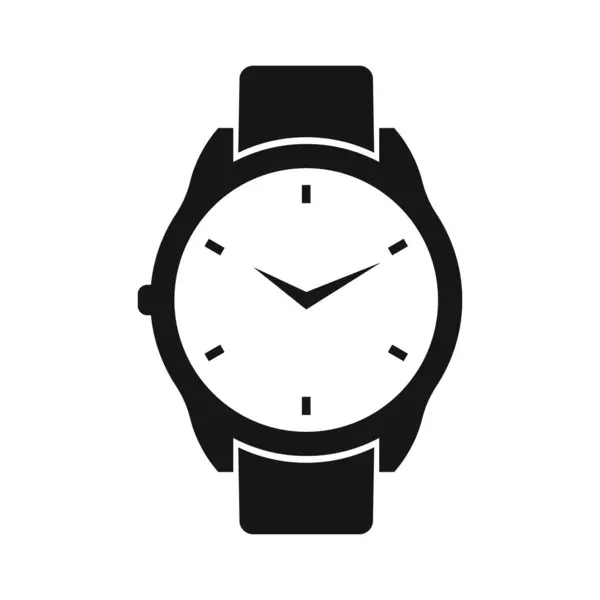 アナログウォッチベクターアイコン フラットスタイルで プロフェッショナルハンドリストウォッチ 両方の男性女性のためのサイン クラシックリストウォッチシンボル タイムデザイン要素 デッドラインフラットシンボル アナログ時計イラスト — ストックベクタ
