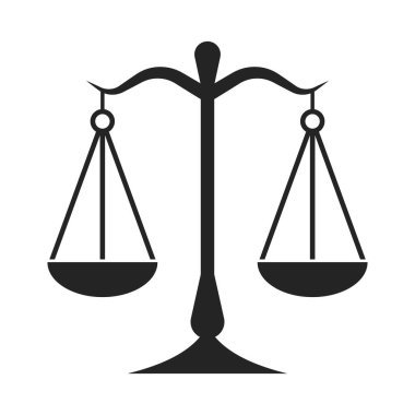 Adalet Hukuku Simgesi, Yargı ve Ceza Sembolü, Adalet ve Yargı İşareti, Mekanik Eski Ölçekli Denge Hattı Simgesi, Hukuk Firması Eşit Haklar Kuralları İllüstrasyonu