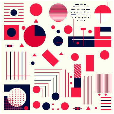 Renkli kareli geometrik desen.