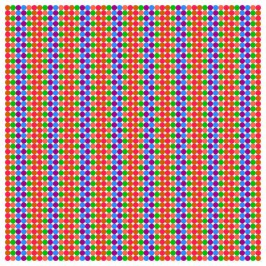 Beyaz ve kırmızı benekli renkli bir arkaplanın vektör çizimi