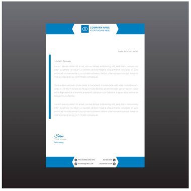 Soyut Letterhead Tasarımı Modern Business Letterhead Tasarım Şablonu, kırmızı ve siyah modern antet şablonu