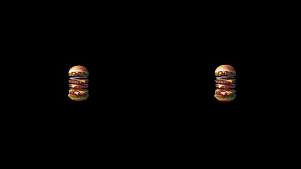 Big Sale Burger Produkt Lägga Till — Stockvideo