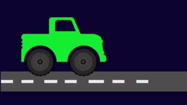 Yol animasyon videosundaki kamyon