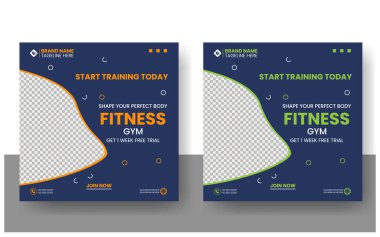 Spor, spor, spor ve spor için sosyal medya şablonu tasarımı. Fotoğraf için düzenlenebilir modern soyut afiş. Sosyal medya, afiş ve web sitesi için kullanılabilir.