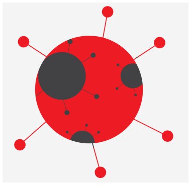 Virüs ve bakteri, vektör çizimi