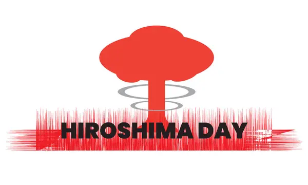 stock vector Hiroshima day nuclear design templet 