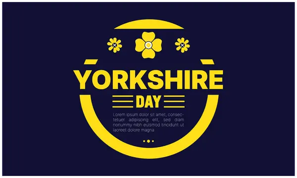 stock vector Happy Yorkshire Day,  social media post, banner concept, suitable for sale,  Great Britain, with White Rose of York 