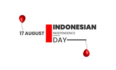 Indonesian independence day design templet clipart