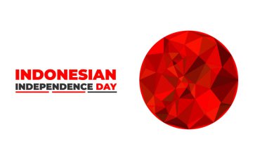 Indonesian independence day design templet clipart