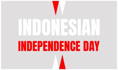 Indonesian independence day design templet clipart