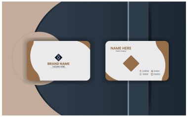 Minimalist Smart Luxury Business Card Template clipart