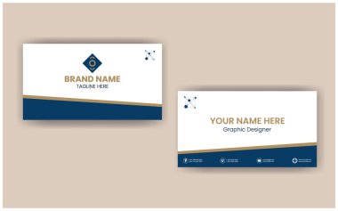 Minimalist Smart Luxury Business Card Template clipart