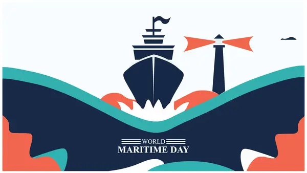 stock vector World Maritime Day, Safeguarding Oceans and Strengthening Global Trade